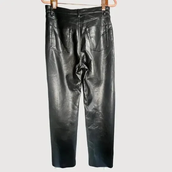 Aritzia Wilfred The Melina™ Pant High-Waisted Vegan Leather Straight Leg Pants - Picture 4 of 7